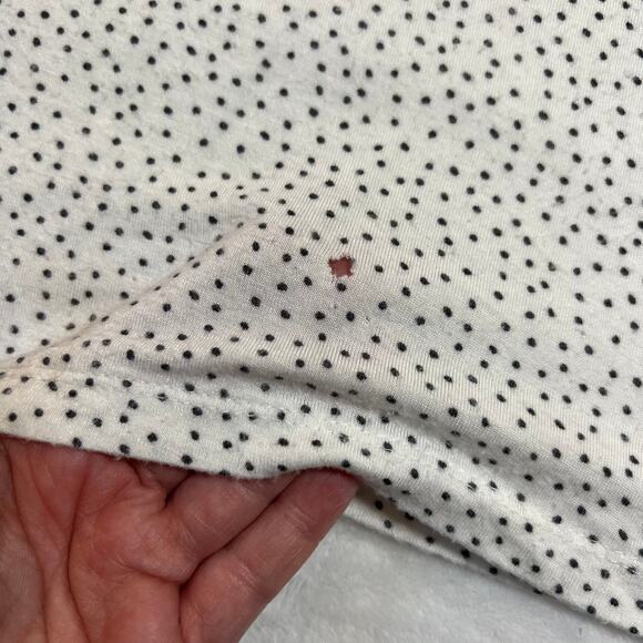 LC Lauren Conrad Crewneck Polka Dot Top Size X-Large Casual Preppy Girly - Picture 10 of 10